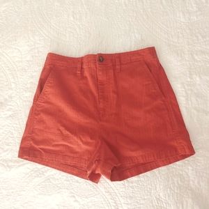 Madewell Sz M Camp Shorts in Thai Chili